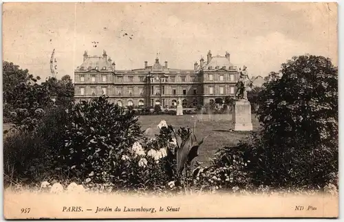 AK Paris Jardin du Luxembourg, le Sénat 1930 #PM681