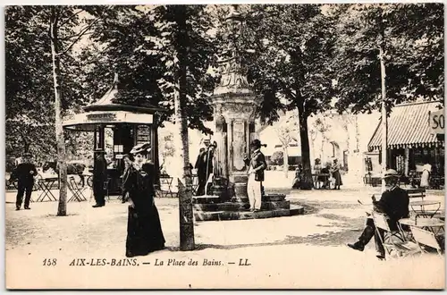 AK Aix-les-Bains La Place des Bains #PM689