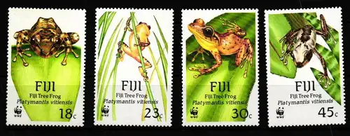 Fidschi Inseln 586-589 postfrisch Frösche #IH380