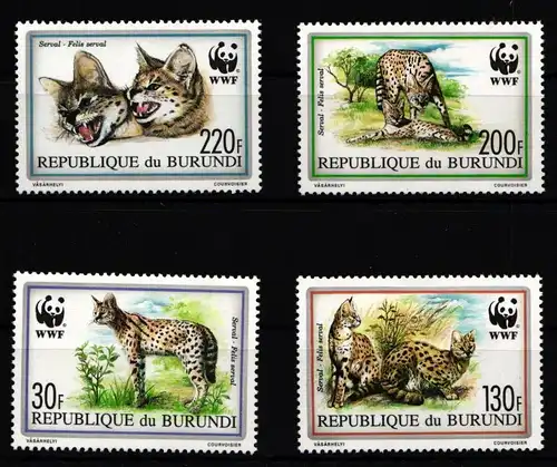Burundi 1758-1761 postfrisch Raubkatzen #IH338