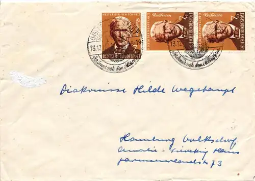 BRD 297 auf Brief als Mehrfachfrankatur #IK266