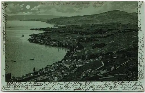 AK Montreux vue Prise du Righi Vaudois 1900 #PN110