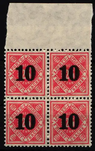 Württemberg Dienst 186 postfrisch 4er Block #IK316
