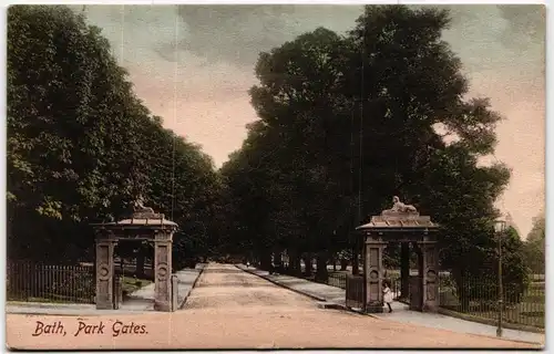 AK Bath Park Gates 1910 #PM616