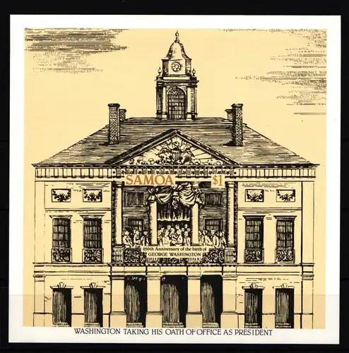 Samoa Block 27 mit 476 postfrisch 250. Geburtstag von George Washington #IJ748