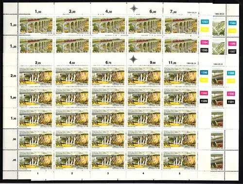 Südafrika 651-654 postfrisch Zusammendruckbögen / Architektur #IH233