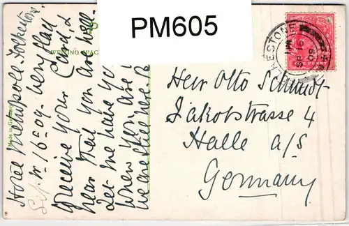 AK Folkestone Beach Promenade, from Beach Shelter 1909 #PM605
