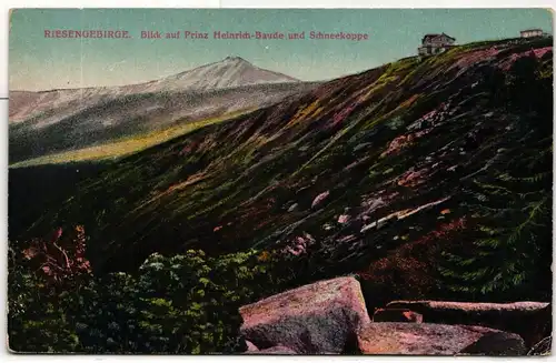 AK Riesengebirge Blick auf Prinz Heinrich-Baude und Schneekoppe #PN014