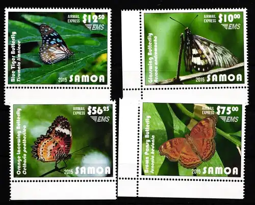 Samoa 1255-1258 postfrisch Tiere Schmetterlinge #IB125
