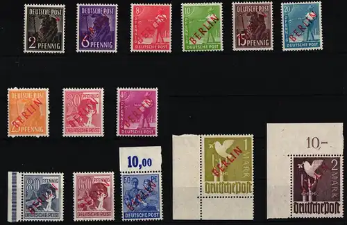 Berlin 21-34 postfrisch mit Fotoattest Schlegel BPP, teils Eckränder #IB574