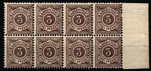 Württemberg 55 postfrisch 8 er Block #IK274