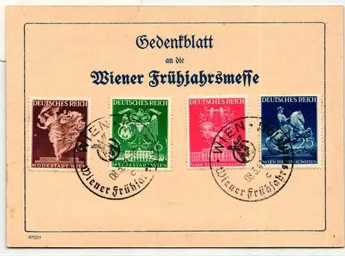 Deutsches Reich 768-771 als Ersttagsbrief Gedenkblatt #ID928
