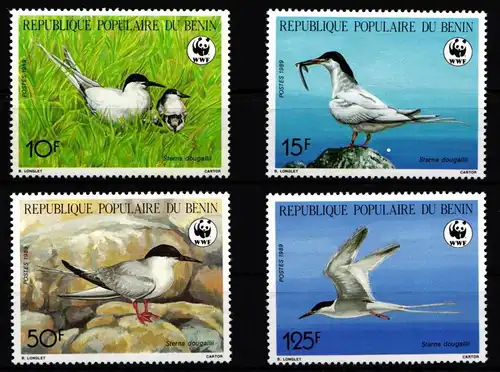 Benin 476-479 postfrisch Vögel #IH430