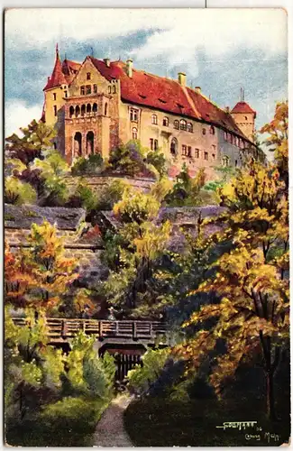 AK Nürnberg Künstlerkarte- Burg #PN057