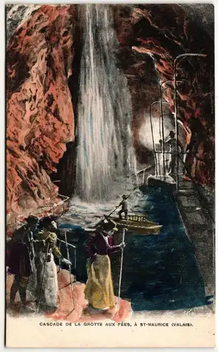 AK Cascade de La Grotte aux Fées Á St-Maurice (Vallais) #PM659