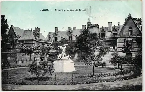 AK Paris Square et Musée de Cluny #PM705