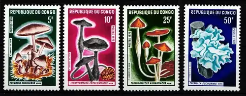 Kongo (Brazzaville) 232 und 233 und 235 und 237 postfrisch Pilze #IH503