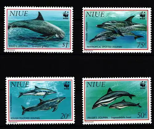 Niue 822-825 postfrisch Delfine #IH445