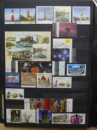 BRD Bund Sammlung aus 2006-2016 gestempelt mit Selbstklebenden #LW874