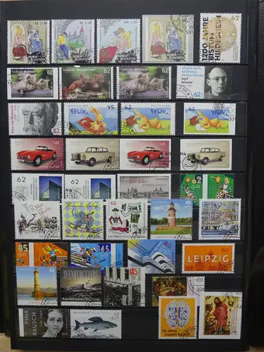 BRD Bund Sammlung aus 2006-2016 gestempelt mit Selbstklebenden #LW874