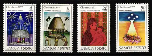 Samoa 362-365 postfrisch Weihnachten #IJ723
