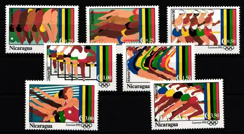 Nicaragua 3220-3226 postfrisch Olympische Sommerspiele Atlanta 1996 #IB151
