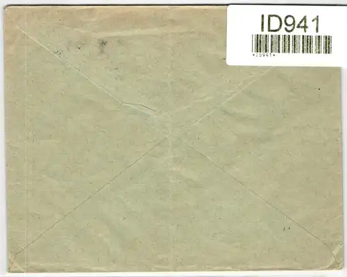 Deutsches Reich 522 auf Brief portogerecht, Notstempel Wertheim Erzgeb. #ID941