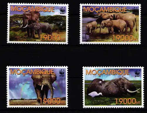 Mosambik 2393-2396 postfrisch Wildtiere #IH431