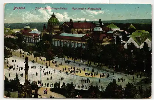 AK Dresden Städt. Ausstellungs-Palast - Hygienische Ausstellung 1911 #PN080