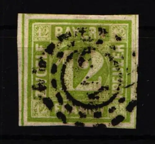 Bayern 12 gestempelt Luxus, tiefst geprüft Pfenninger #IL174