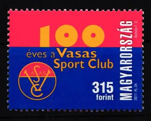 Ungarn 5501 postfrisch 100 Jahre Sportverein Vasas Budapest #IJ674