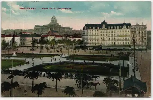 AK Brüssel Place de la Constitution 1924 #PN145