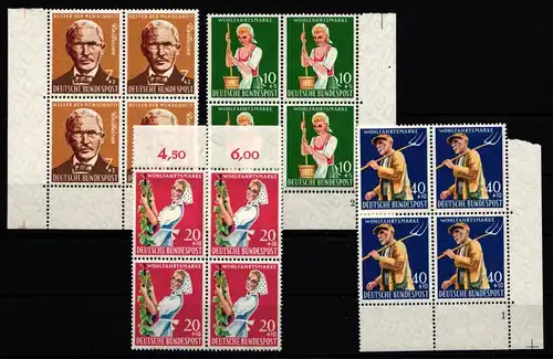 BRD 297-300 postfrisch 4er Block teilweise mit FN #IK269