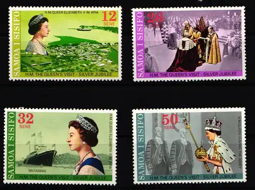 Samoa 346-349 postfrisch 25 Jahre Regentschaft Königin Elisabeth II. #IJ721