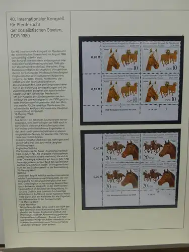 DDR Jahres Exklusivzusammenstellung Nr. 1 von 1989 Eckrandviererblöcke #LX065