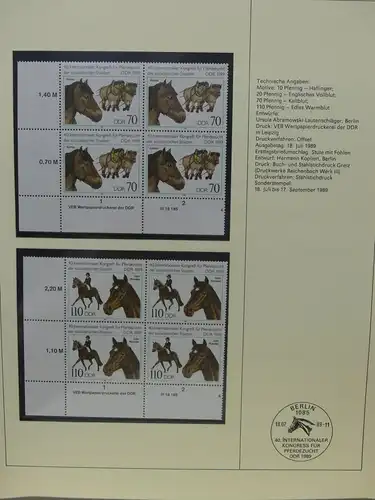 DDR Jahres Exklusivzusammenstellung Nr. 1 von 1989 Eckrandviererblöcke #LX065