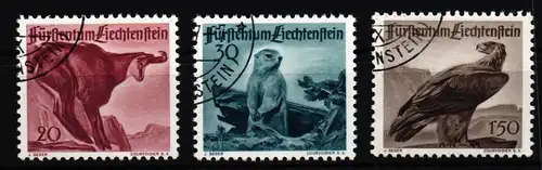 Liechtenstein 253-255 gestempelt Gefälligkeitsstempel, Wildtiere #IG131