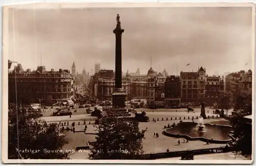 AK London Trafalgar Square and Whitehall 1932 #PN148