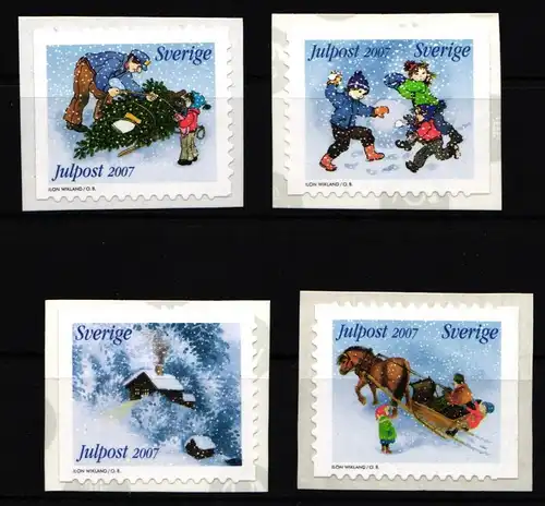 Schweden 2610-2613 postfrisch selbstklebend Weihnachten Astrid Lindgren #IJ930