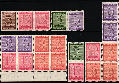 SBZ W Zd 13-16, S Zd 4-6 postfrisch #ID968