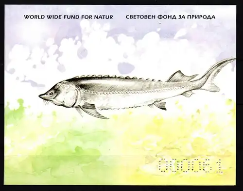 Bulgarien Markenheftchen 3 postfrisch Fische WWF #IG253