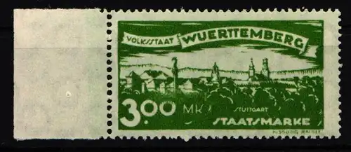 Württemberg 281 postfrisch vom Rand #IK490