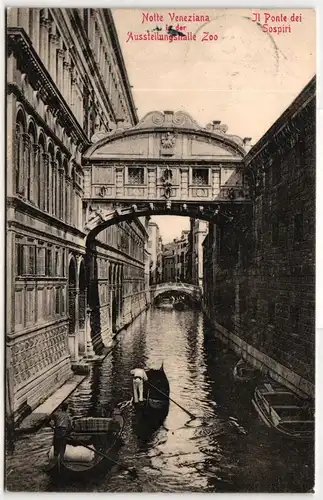 AK Venedig Notte Veneziana in der Ausstellungshalle Zoo 1909 #PN124