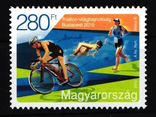 Ungarn 5482 postfrisch Triathlon-Weltmeisterschaft 2010 #IJ640