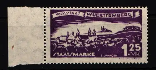 Württemberg 279 postfrisch vom Rand #IK483