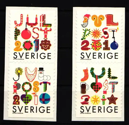 Schweden 2782-2785 postfrisch Weihnachten #IK586