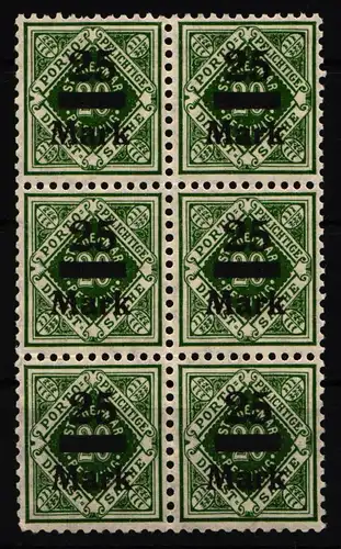 Württemberg Dienst 163 postfrisch 6er Block #IK327