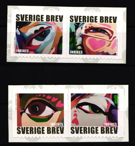 Schweden 2631-2634 postfrisch selbstklebend Grußmarken Augen #IJ958