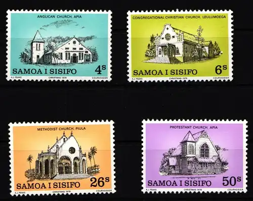 Samoa 419-422 postfrisch Weihnachten #IJ734