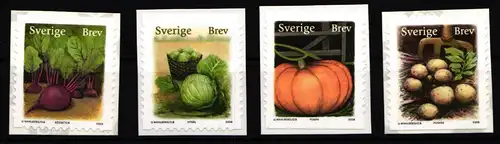 Schweden 2654–2657 postfrisch selbstklebend Gemüse Herbsternte #IJ977
